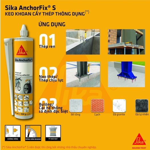 Keo khoan cấy thép 2 thành phần SIKA ANCHORFIX S